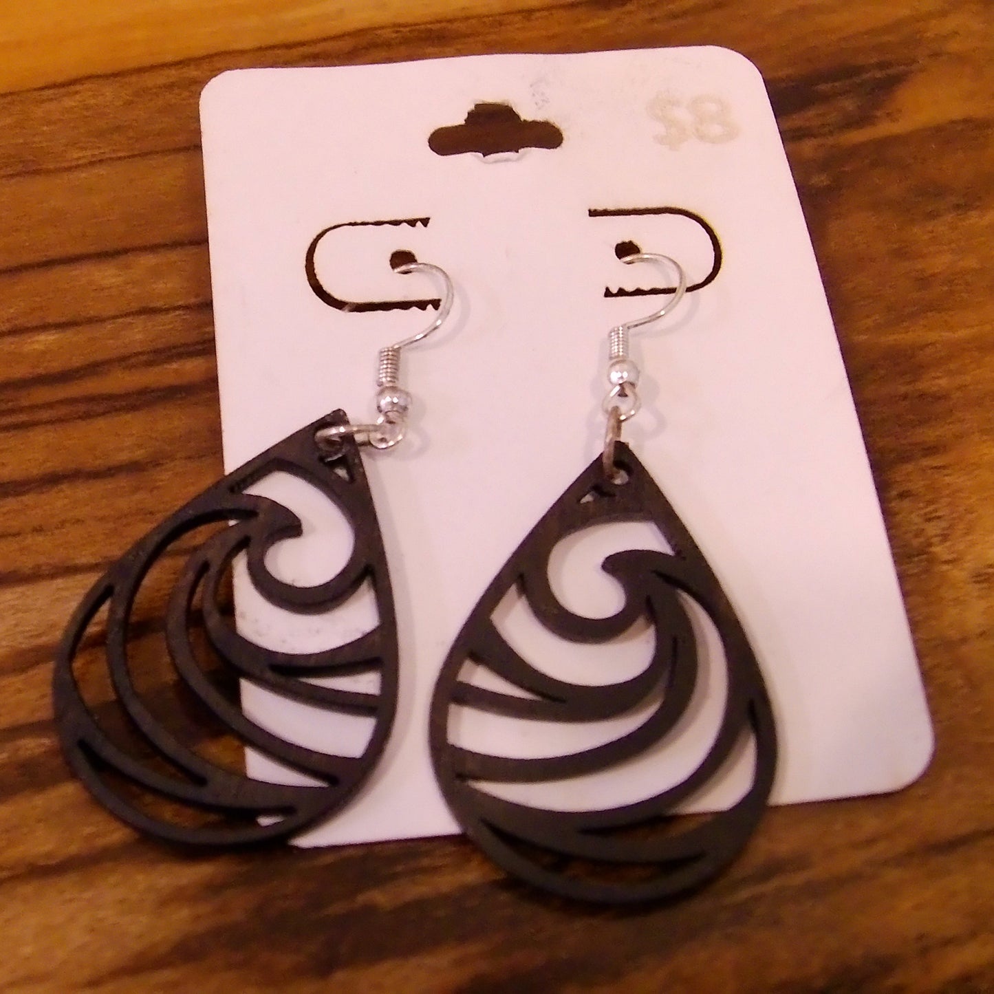 Teardrop Wooden Earrings