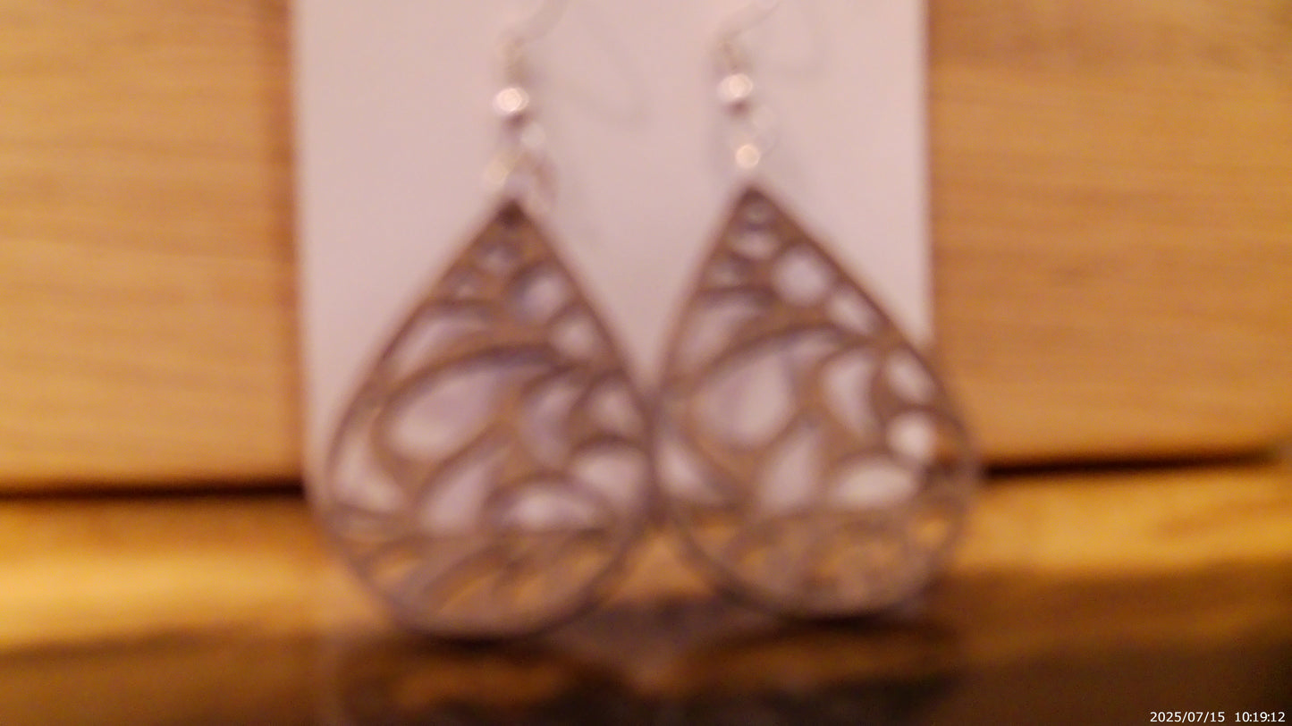 Teardrop Wooden Earrings