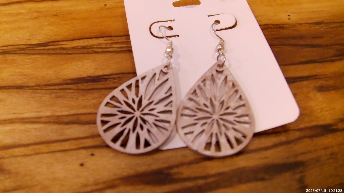 Teardrop Wooden Earrings