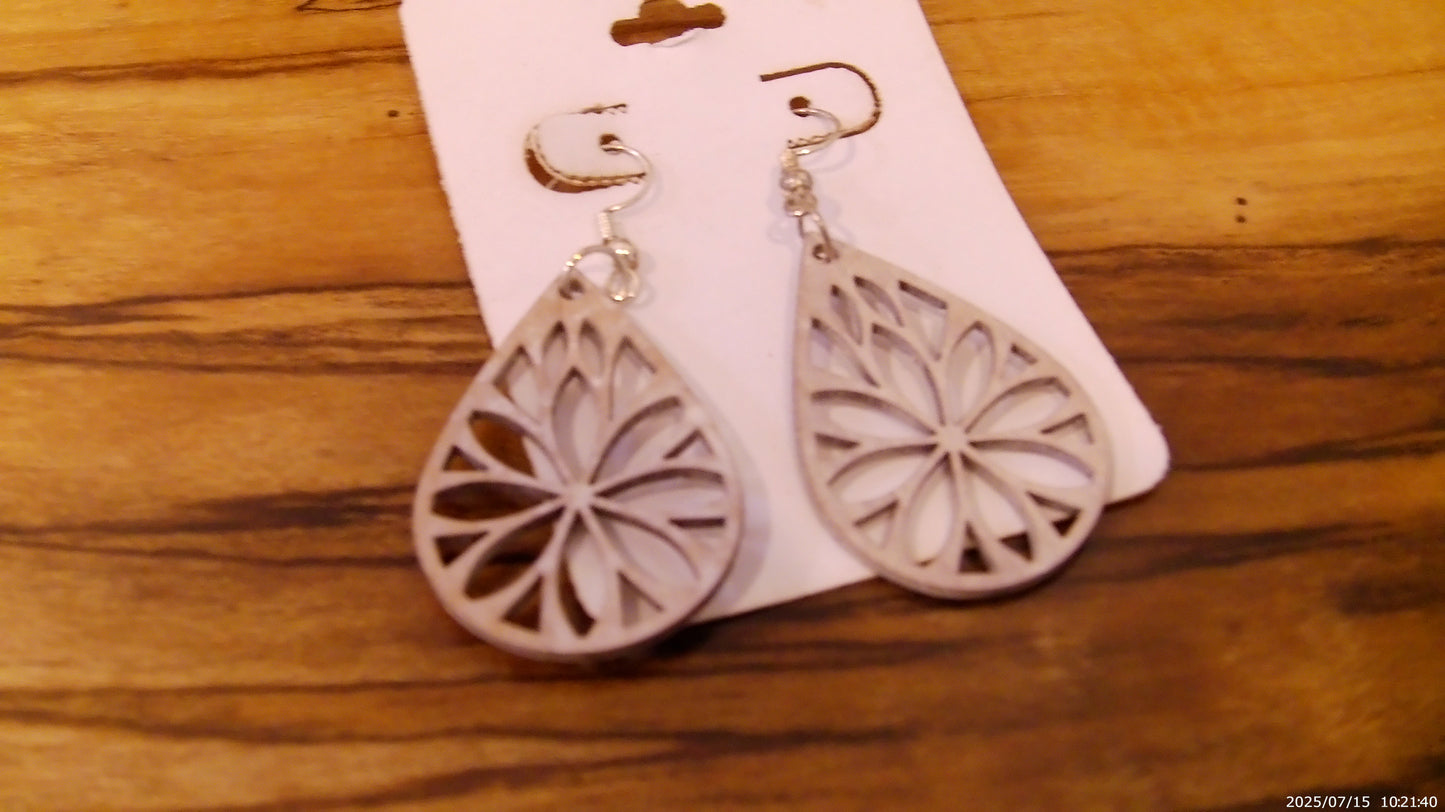 Teardrop Wooden Earrings