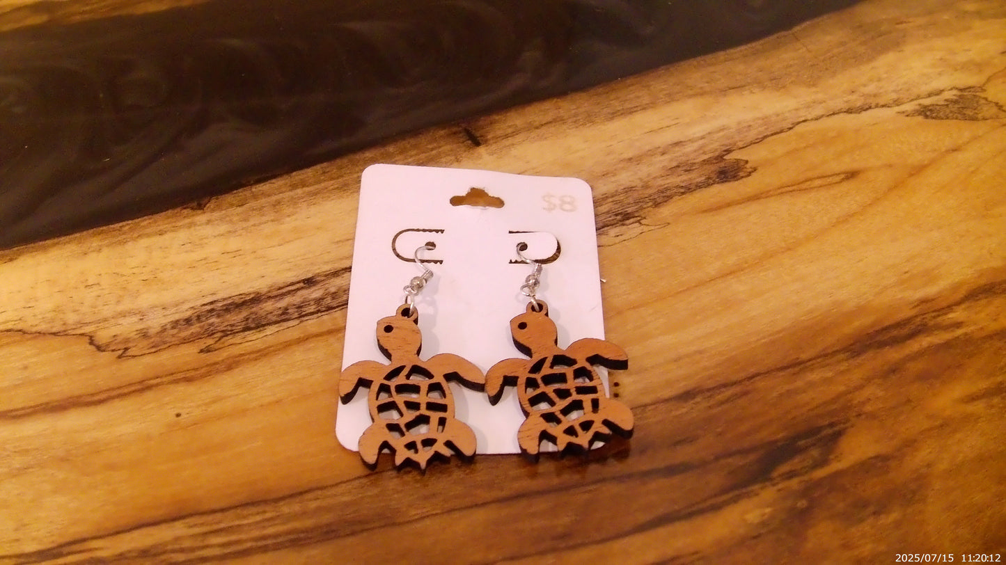 Wooden Animal Earrings