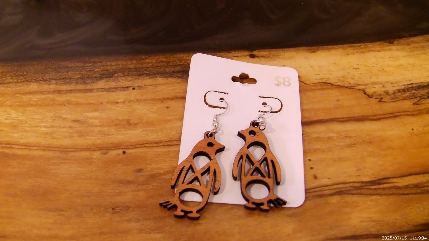 Wooden Animal Earrings