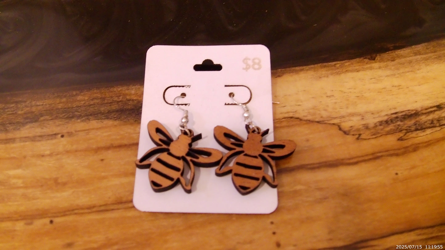 Wooden Animal Earrings