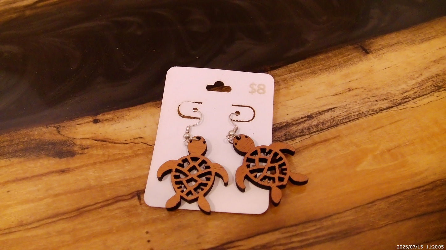 Wooden Animal Earrings