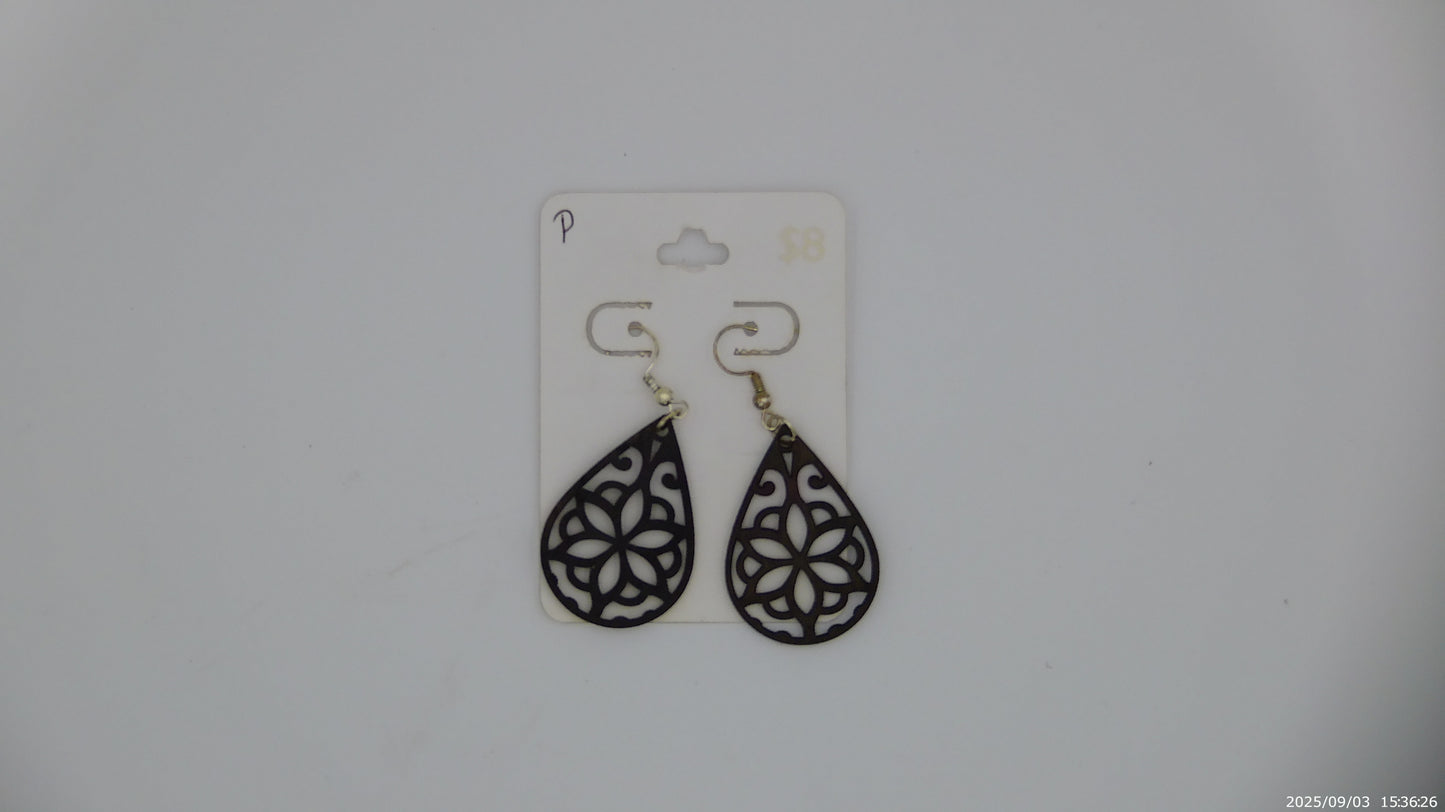 Teardrop Wooden Earrings